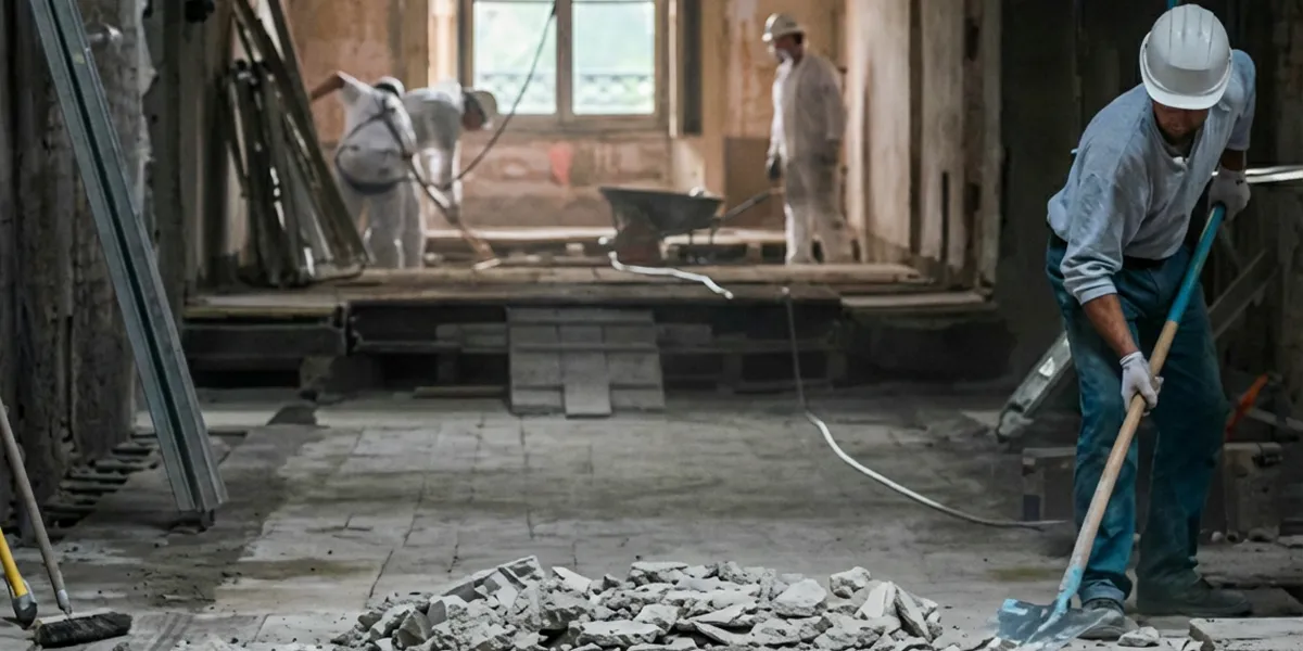 fire damage restoration professionals performing structural cleanup and restoration after a fire in Nashville, TN