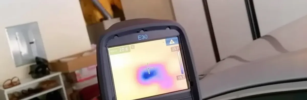 mold inspection using thermal imaging technology to detect moisture and hidden mold in a home in Nashville, TN